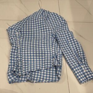 Zara Blue and White Gingham Men's Shirt